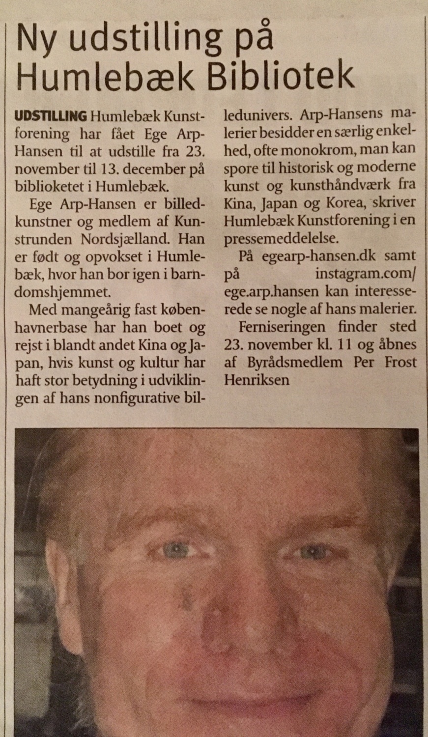 Udklip fra Uge Nyt Fredensborg19.11.19